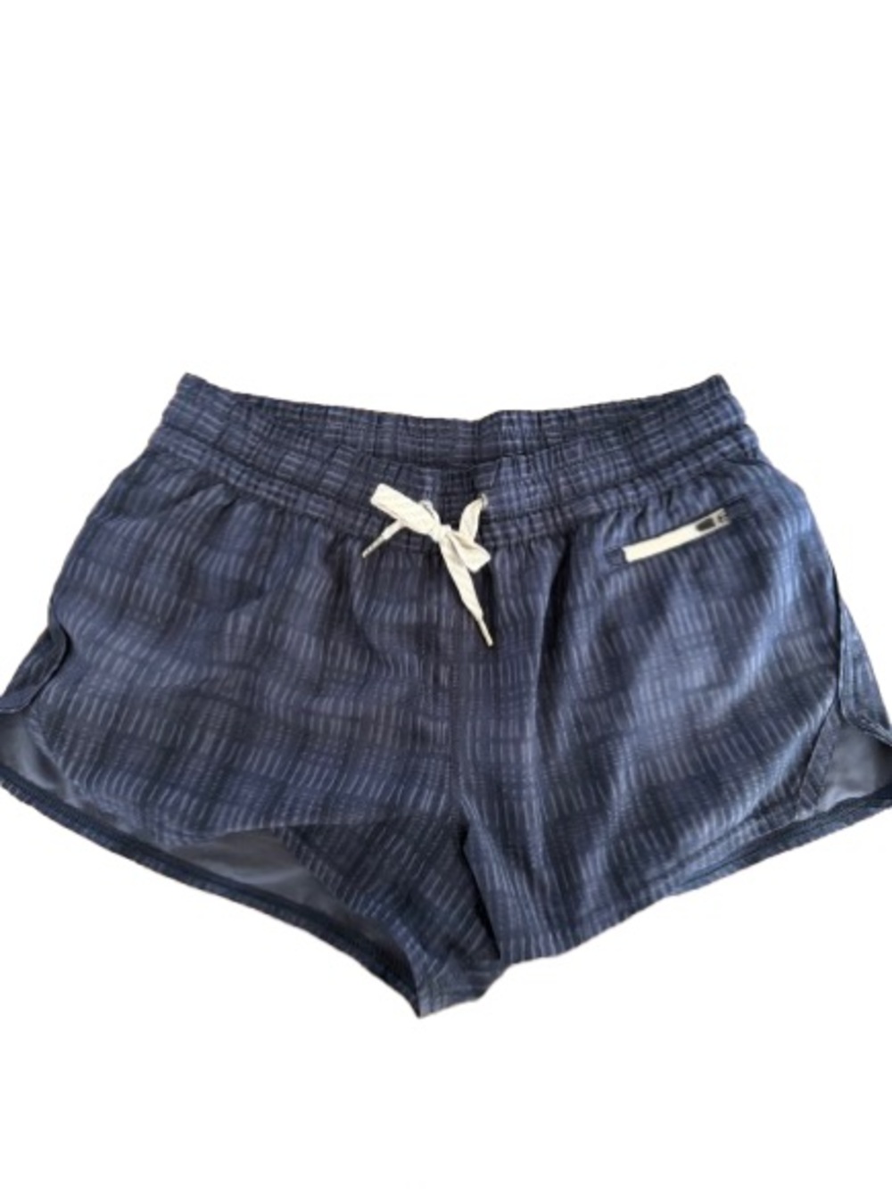 Vuori Clementine Navy Patterned Athletic Drawstring Shorts